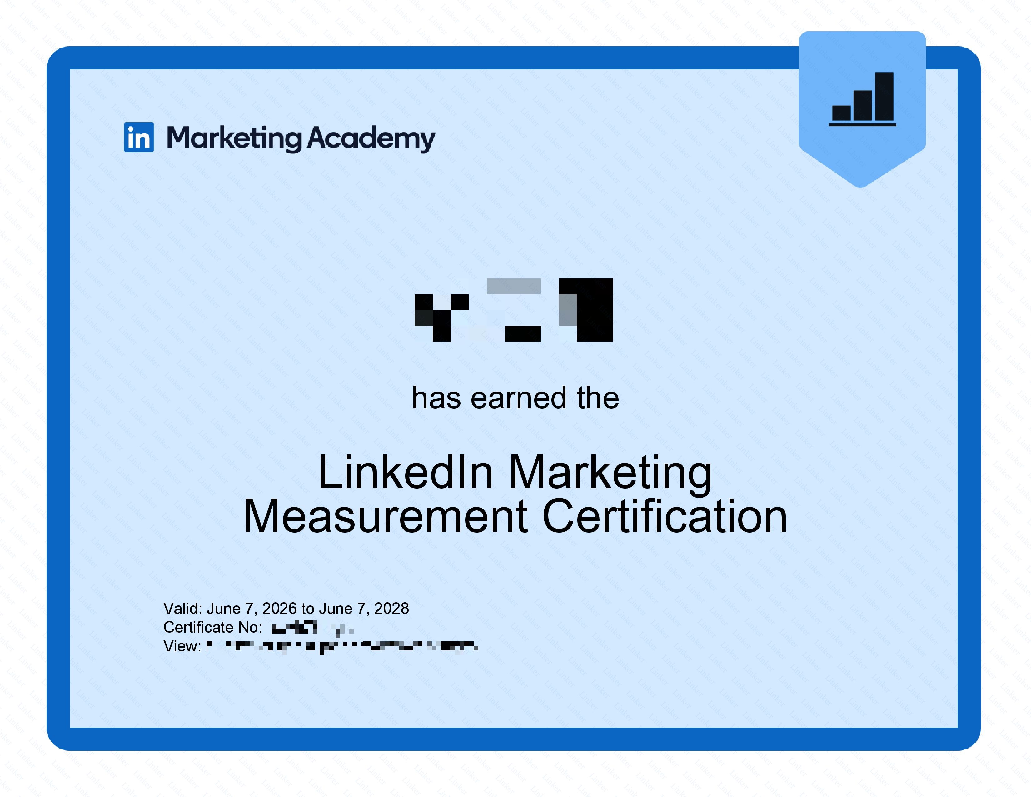 Certificación de Medición de Marketing de LinkedIn